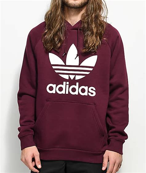 maroon Adidas hoodie